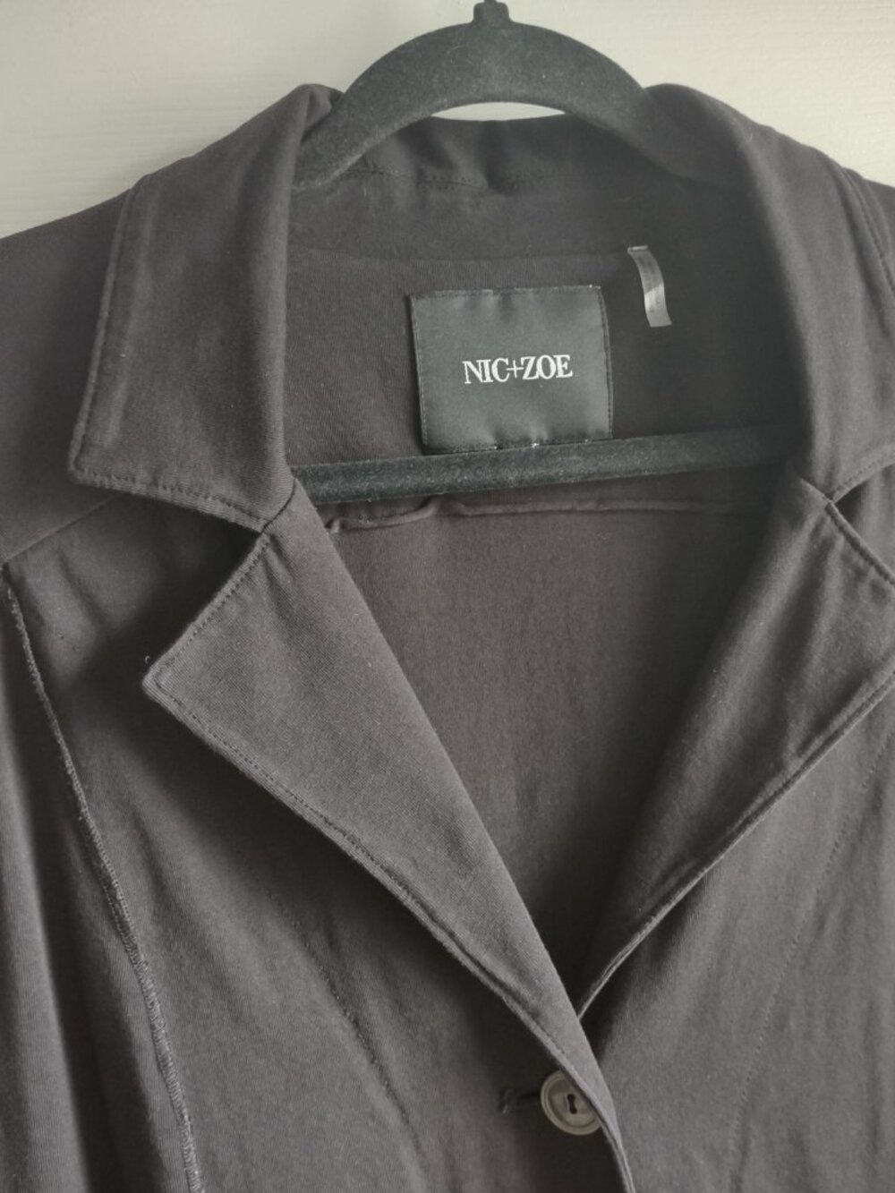Nic+Zoe 3 button riding jacket - lightweight cotton stretch blazer plus size 2X - Picture 5 of 11